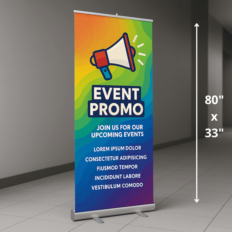 retractable banner stand 80x33