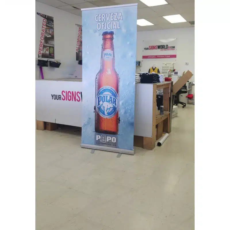 retractable banner stand 80x33