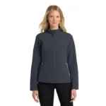womens core soft shell jacket battleship grey