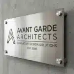 Metal Sign with Standoffs