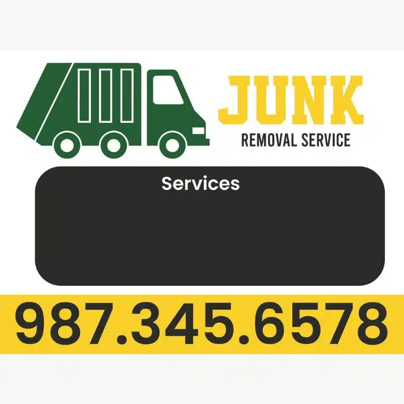 Junk Removal Service List Yard Signs Junk Removal Service List Yard Signs