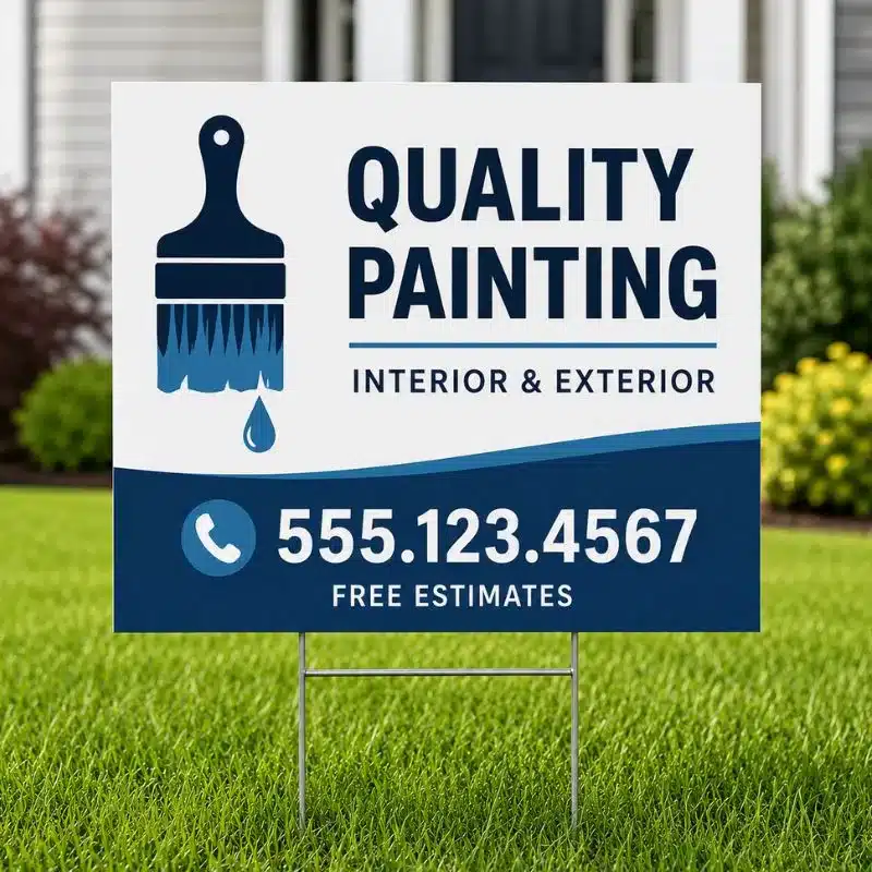 Painter Signs custom yard signs
