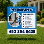 Plumbing Service List Yard Signs