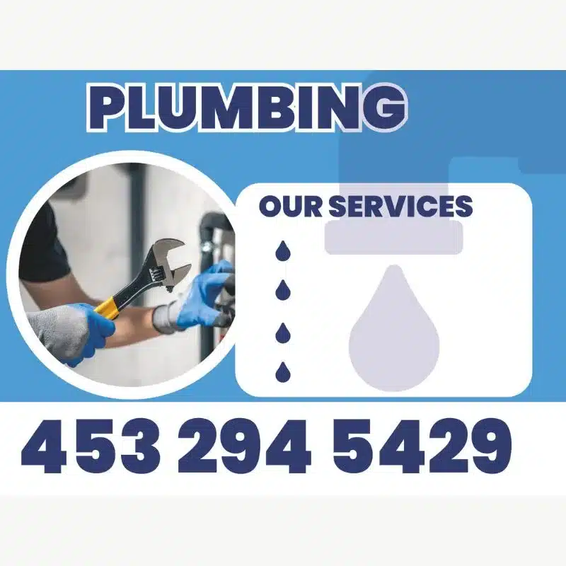 Plumbing Service List Yard Signs