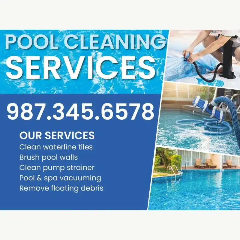 Pool Cleaning Yard Signs