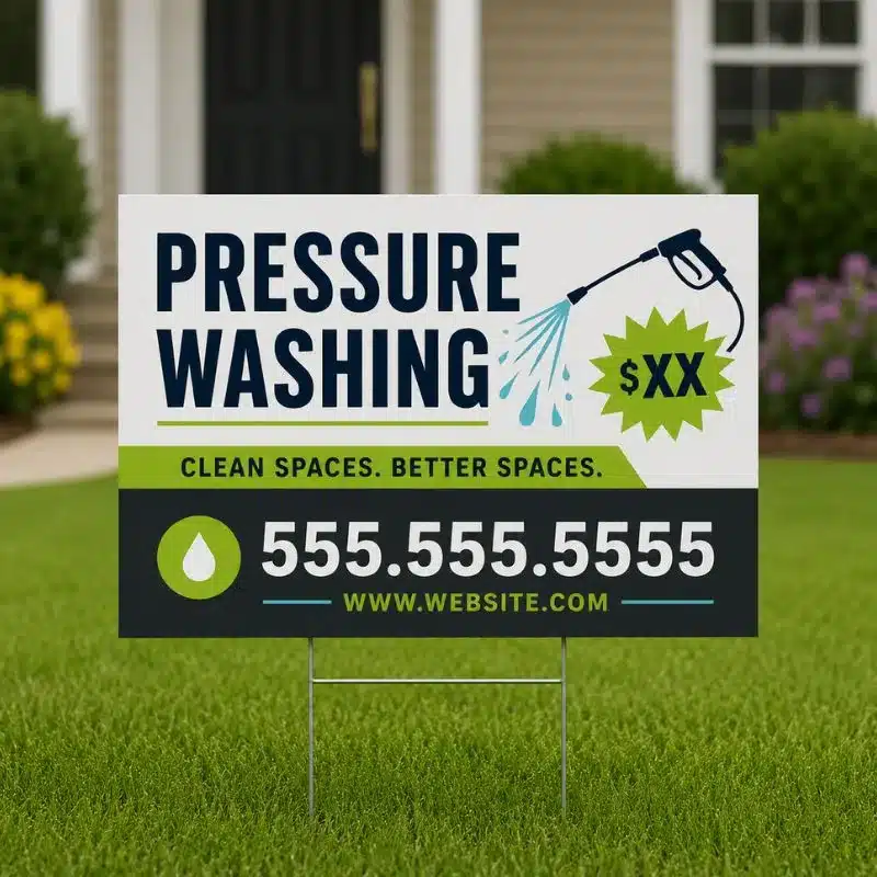 Pressure Washing Signs custom yard signs