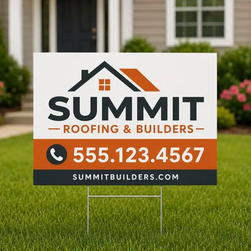 Roofing & Builder Signs custom yard signs