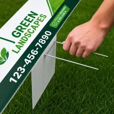 step one yard sign
