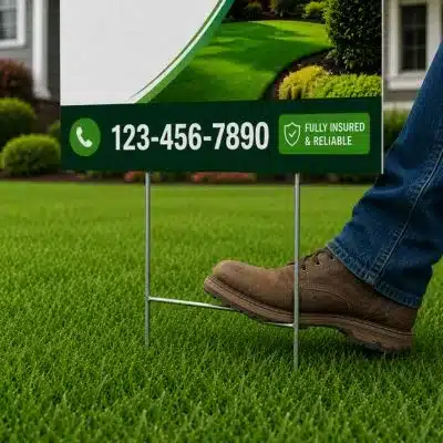 step three yard sign