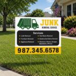 Junk Removal Service List Yard Signs