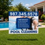 Pool Cleaning Service List Yard Signs