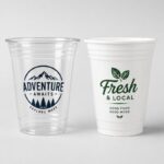 Clear & White Soft Plastic Cups