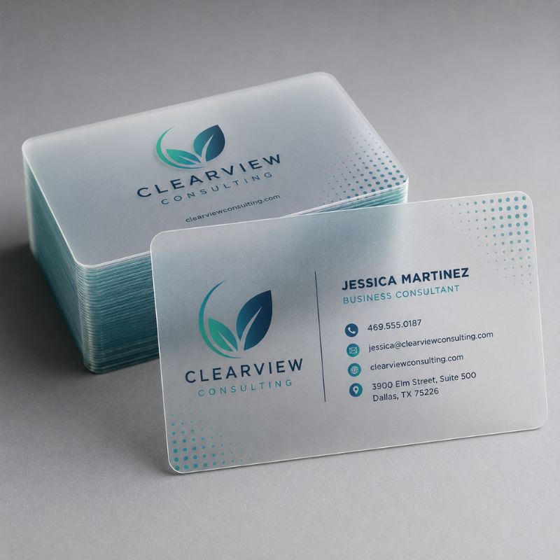 Frosted Plastic Business Cards