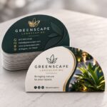 half circle business cards